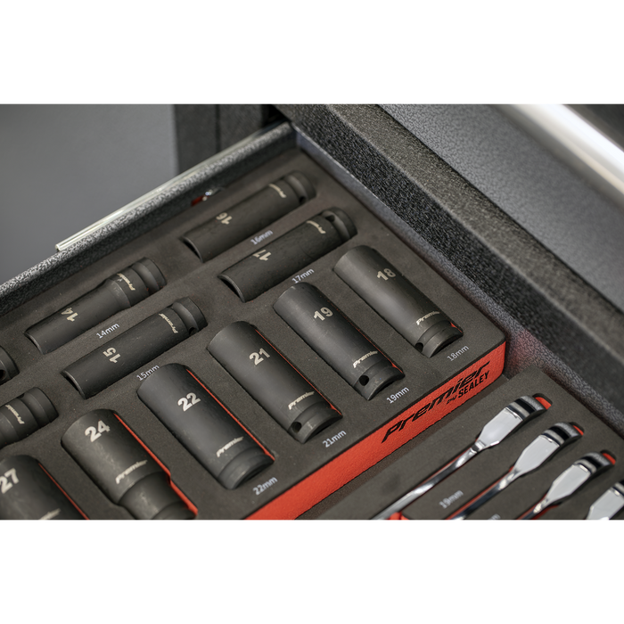 Premier Impact Socket Set with Tool Tray 1/2"Sq Drive 22pc | TBT46