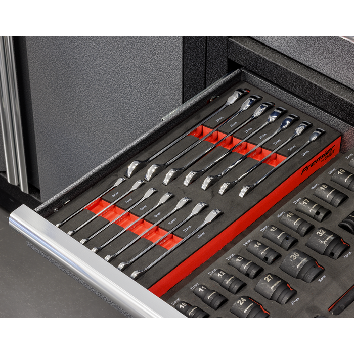 Premier Ratchet Spanner Set with Tool Tray 14pc | TBT49