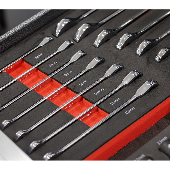 Premier Ratchet Spanner Set with Tool Tray 14pc | TBT49