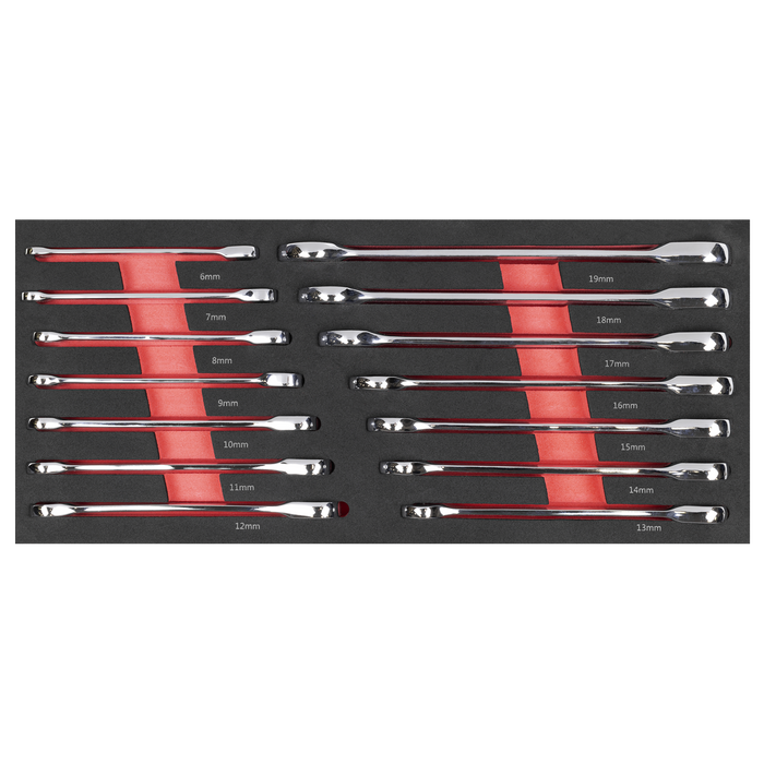 Premier Ratchet Spanner Set with Tool Tray 14pc | TBT49