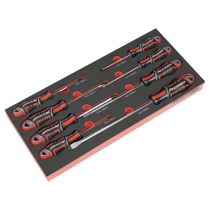 Premier Screwdriver Set with Tool Tray 8pc | TBT53