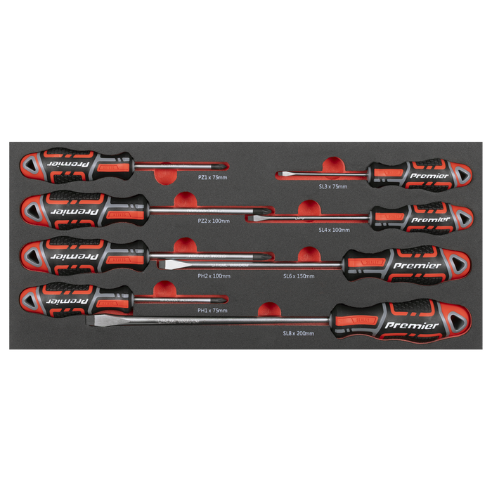 Premier Screwdriver Set with Tool Tray 8pc | TBT53