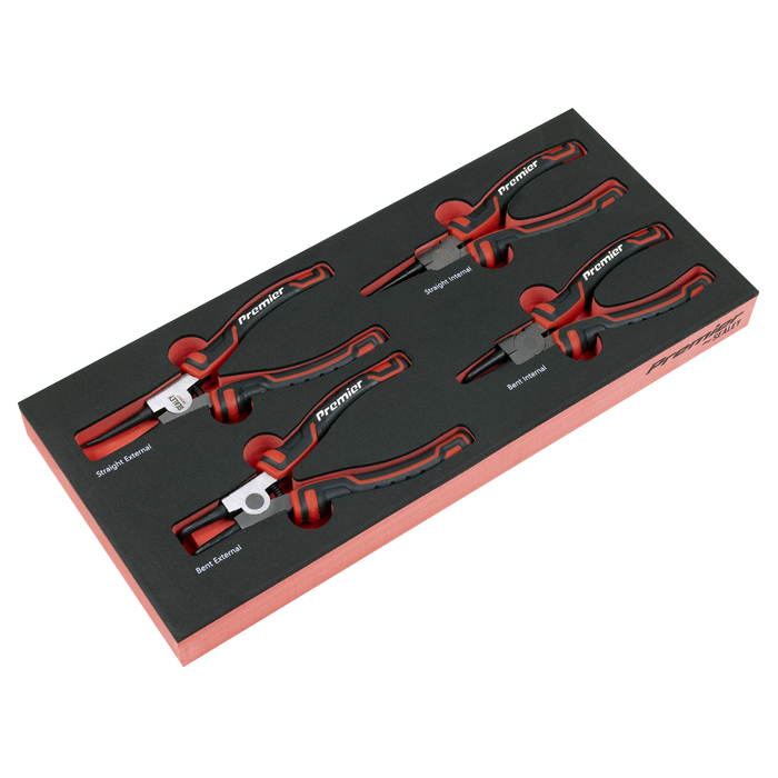 Premier Circlip Pliers Set with Tool Tray 4pc | TBT57