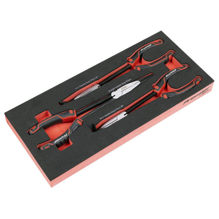 Premier Long Needle Nose Pliers Set with Tool Tray 3pc | TBT58