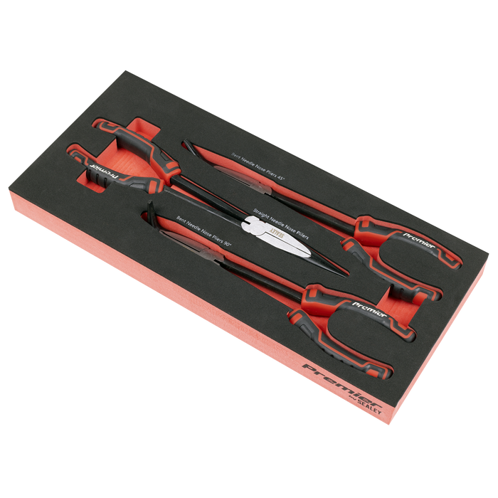 Premier Long Needle Nose Pliers Set with Tool Tray 3pc | TBT58