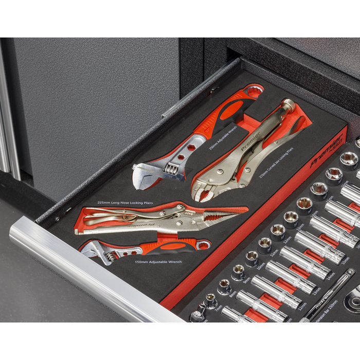 Premier Locking Pliers & Adjustable Wrench Set with Tool Tray 4pc | TBT59
