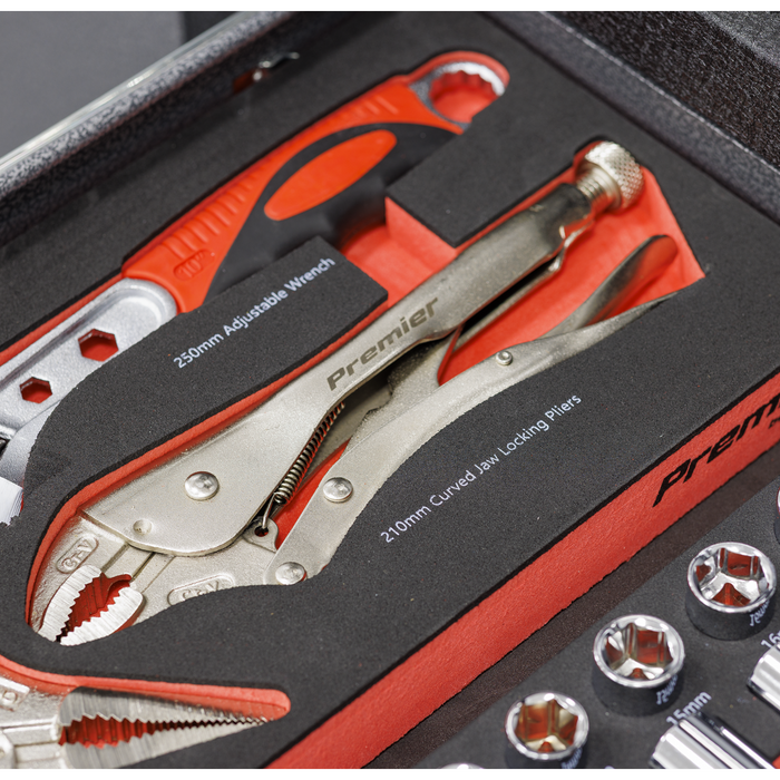 Premier Locking Pliers & Adjustable Wrench Set with Tool Tray 4pc | TBT59