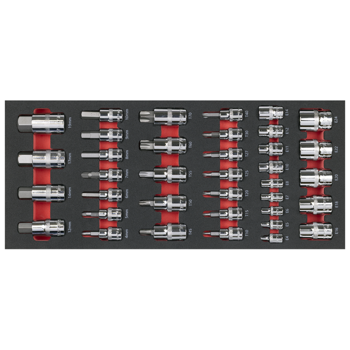 Premier Socket Bit Set with Tool Tray 37pc | TBT61