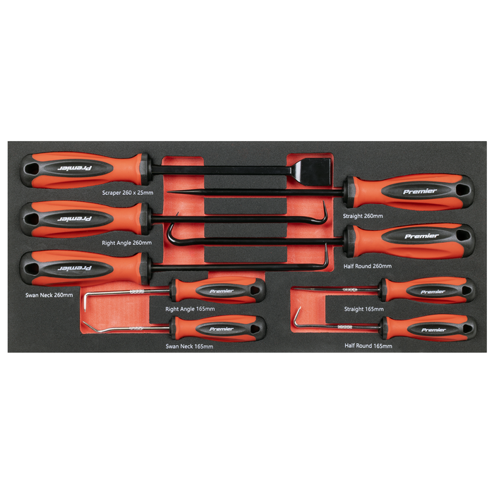 Premier Scraper & Hook Set with Tool Tray 9pc | TBT65