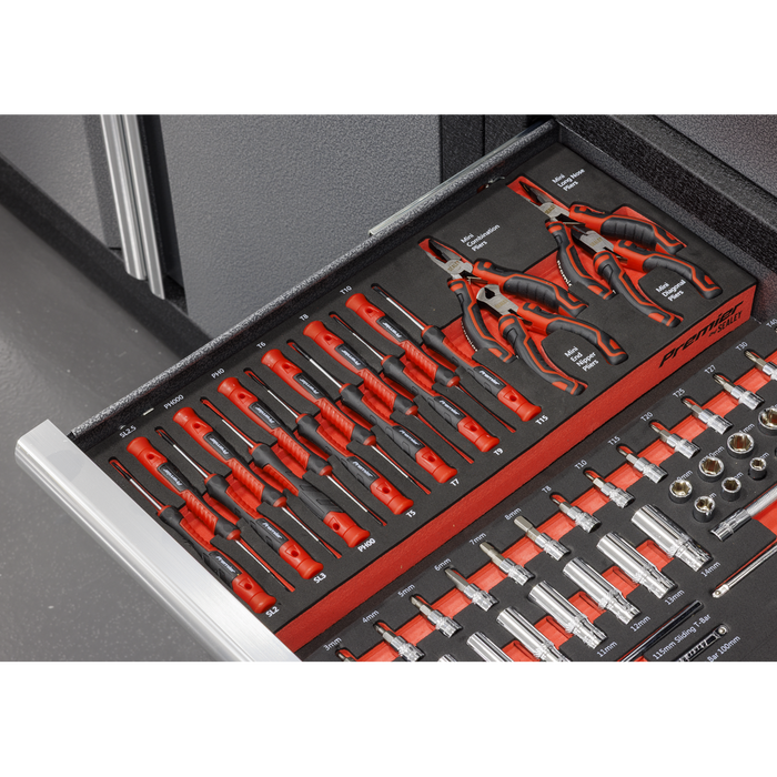 Premier Precision Screwdriver & Mini Pliers Set with Tool Tray 17pc | TBT67