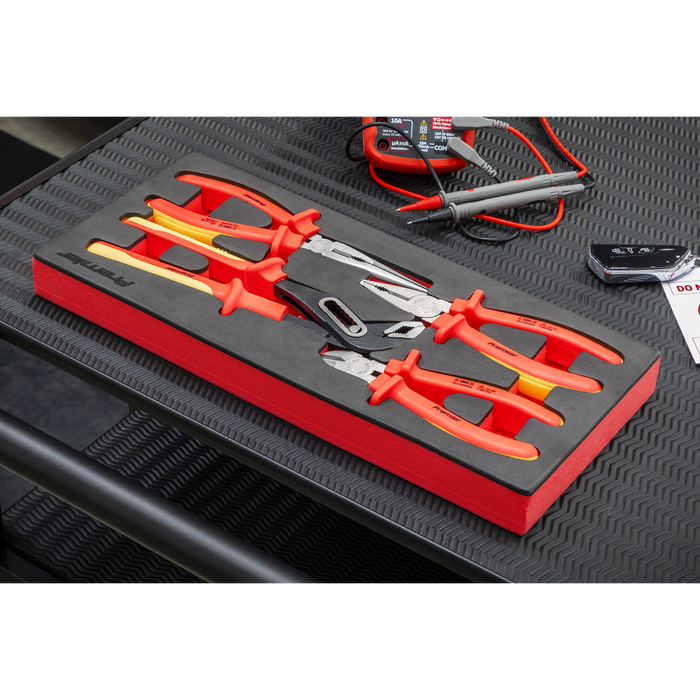 Premier Insulated Pliers Set with Tool Tray 4pc - VDE Approved | TBTE07
