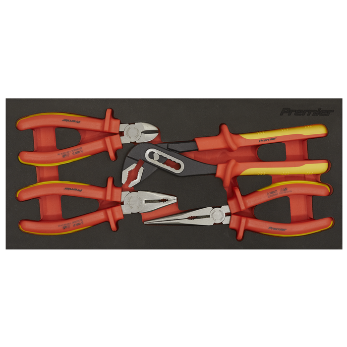 Premier Insulated Pliers Set with Tool Tray 4pc - VDE Approved | TBTE07