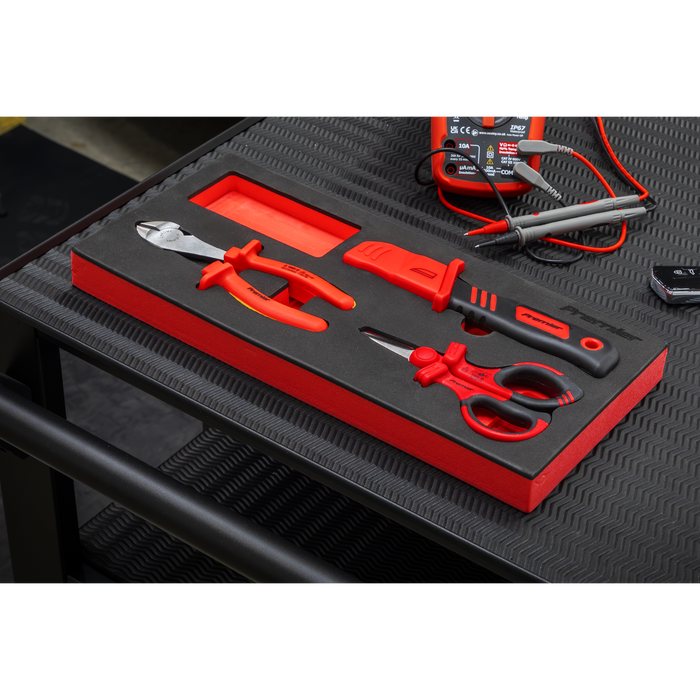 Premier Insulated Cutting Set with Tool Tray 3pc - VDE Approved | TBTE09