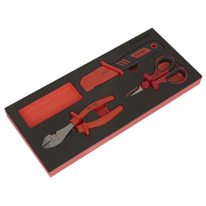 Premier Insulated Cutting Set with Tool Tray 3pc - VDE Approved | TBTE09