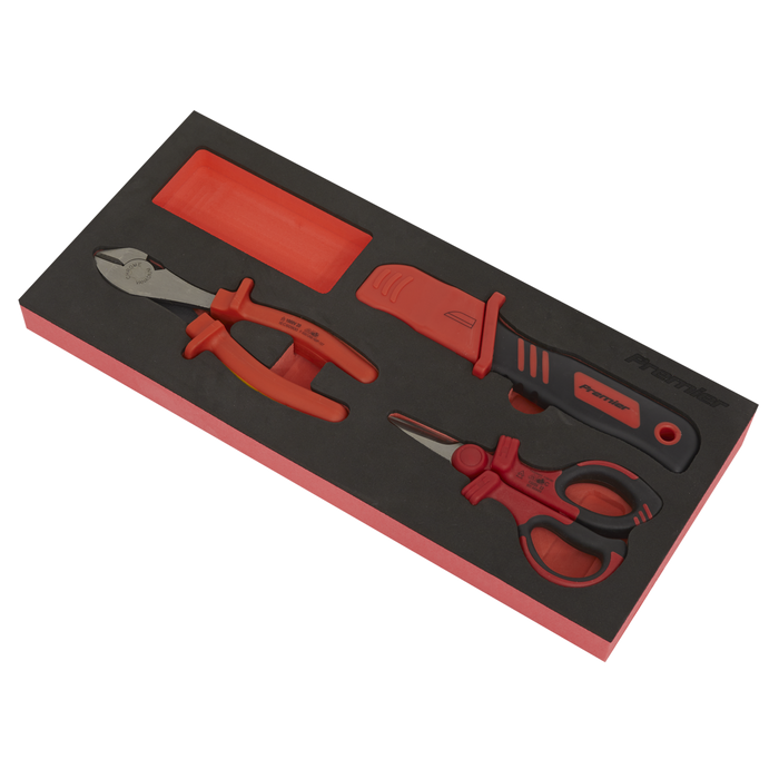 Premier Insulated Cutting Set with Tool Tray 3pc - VDE Approved | TBTE09