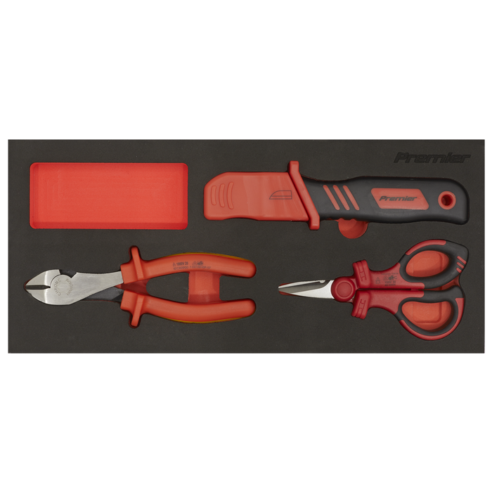 Premier Insulated Cutting Set with Tool Tray 3pc - VDE Approved | TBTE09