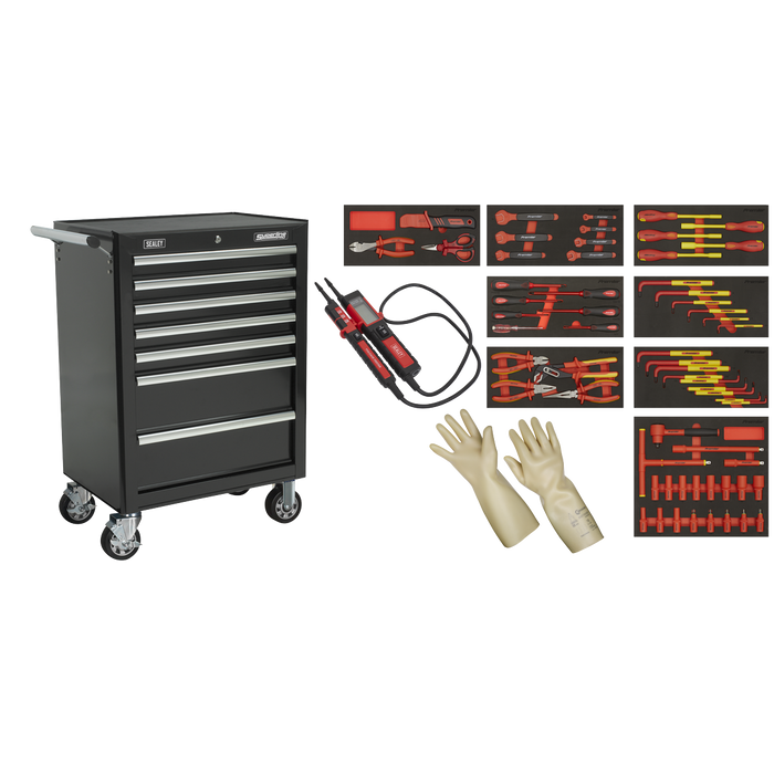 Rollcab 7 Drawer with Insulated Tool Kit 63pc | TBTECOMBO2