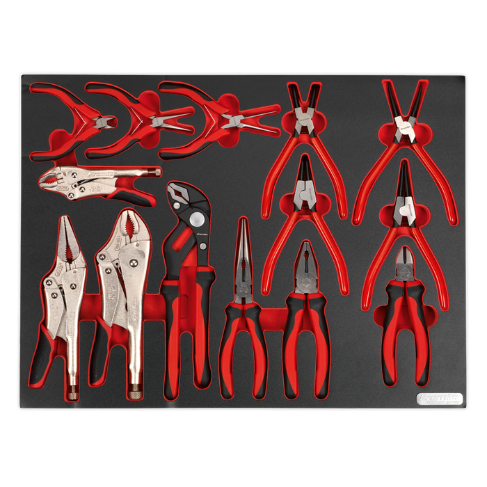 Premier Platinum Pliers Set with Tool Tray 14pc | TBTP05