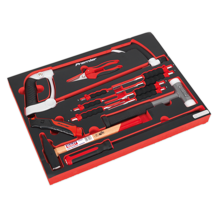 Premier Platinum Hacksaw, Hammers & Punch Kit with Tool Tray 13pc | TBTP06EU
