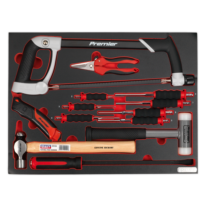 Premier Platinum Hacksaw, Hammers & Punch Kit with Tool Tray 13pc | TBTP06UK