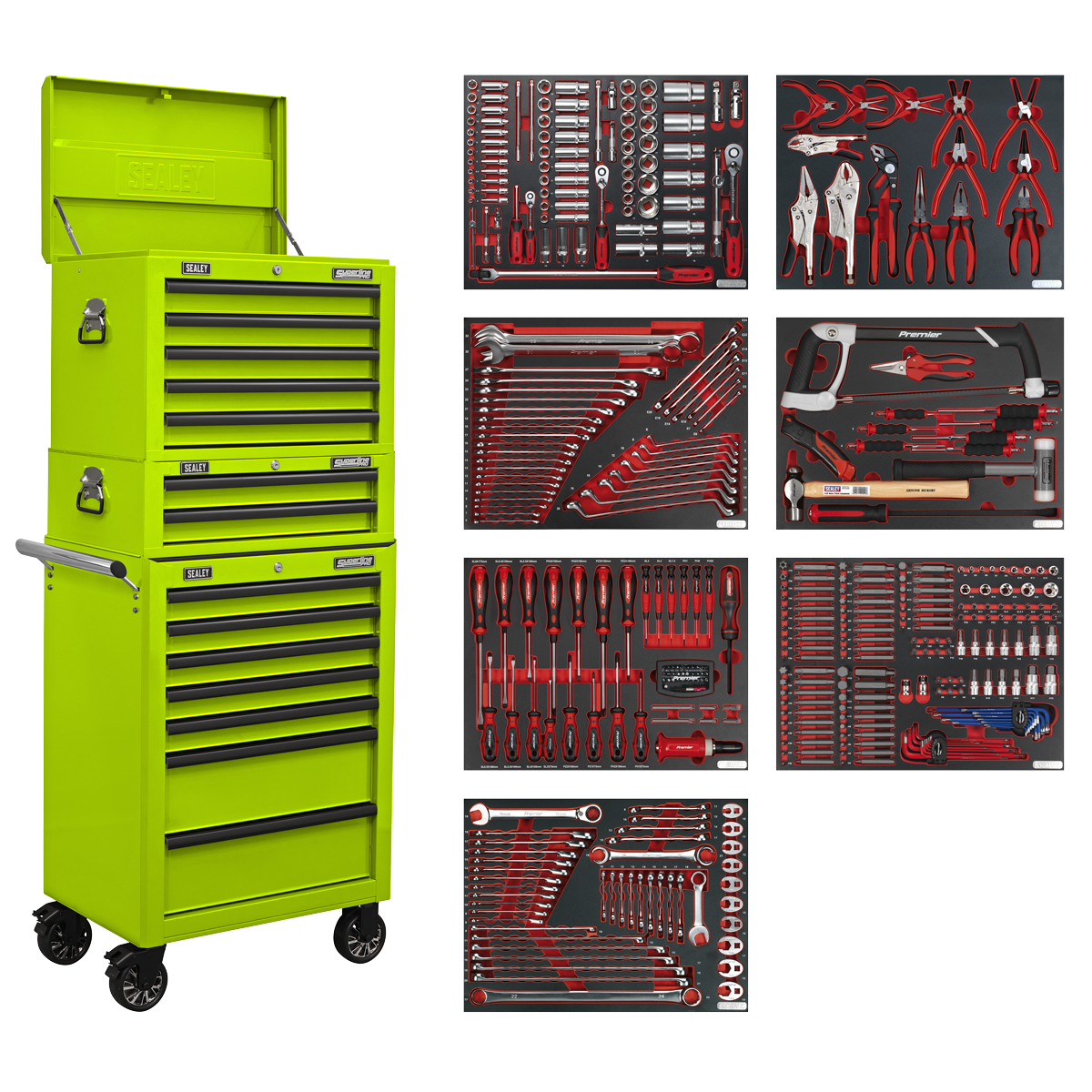 Superline PRO® Tool Chest Combination 14 Drawer with 446pc Tool Kit ...