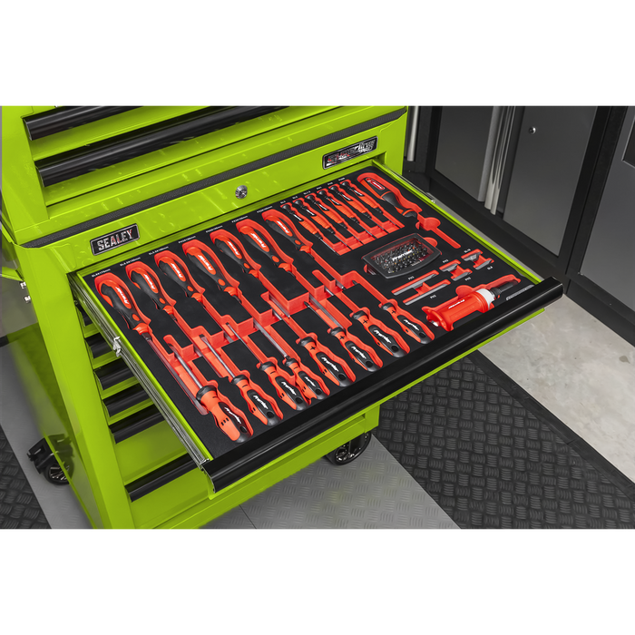 Superline PRO® Tool Chest Combination 14 Drawer with 446pc Tool Kit - Green | TBTPCOMBO7