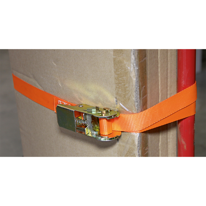Self-Securing Ratchet Straps 25mm x 4.5m 500kg Breaking Strength - Pair | TD05045E