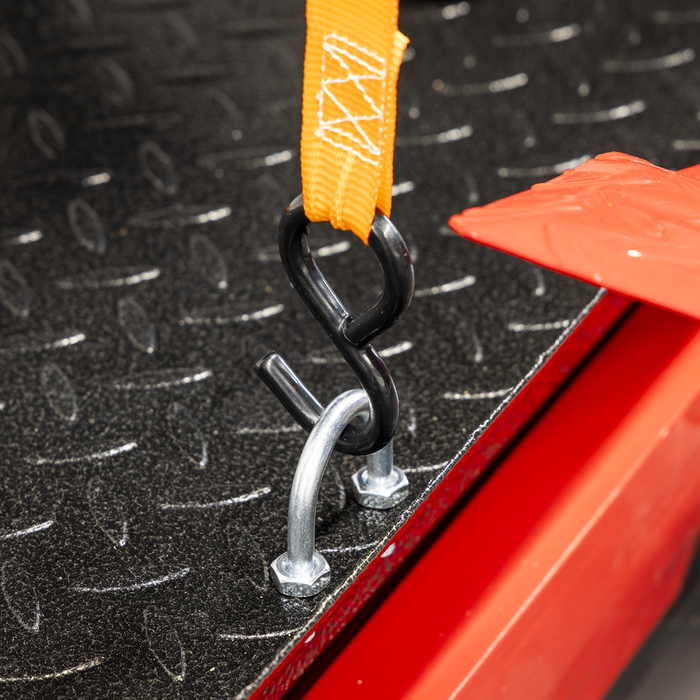 Ratchet Straps Polyester Webbing with S-Hooks 25mm x 4m 500kg Breaking Strength - 2 Pairs | TD0540S4