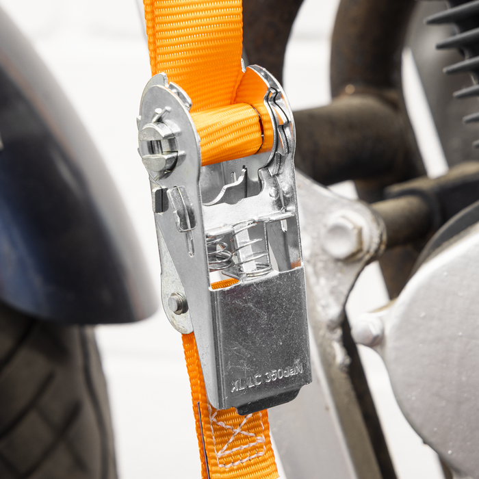 Ratchet Straps Polyester Webbing with S-Hooks 25mm x 4m 500kg Breaking Strength - 2 Pairs | TD0540S4