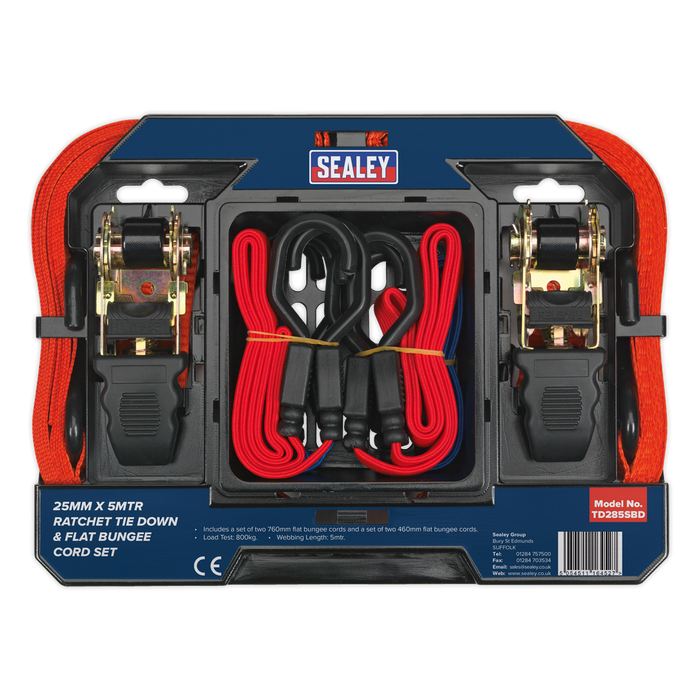 Ratchet Strap & Bungee Cord Set 6pc | TD285SBD