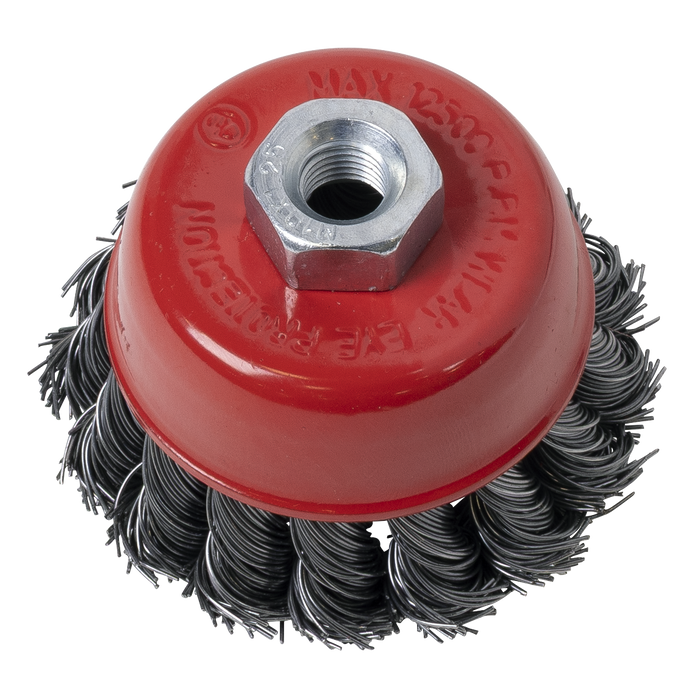 65mm Twist Knot Wire Cup Brush M10 x 1.25mm | TKCB652