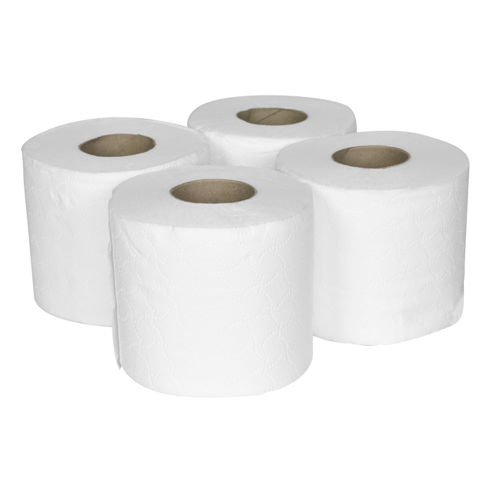 Plain White Toilet Roll - Pack of 4 x 10 (40 Rolls) | TOL40
