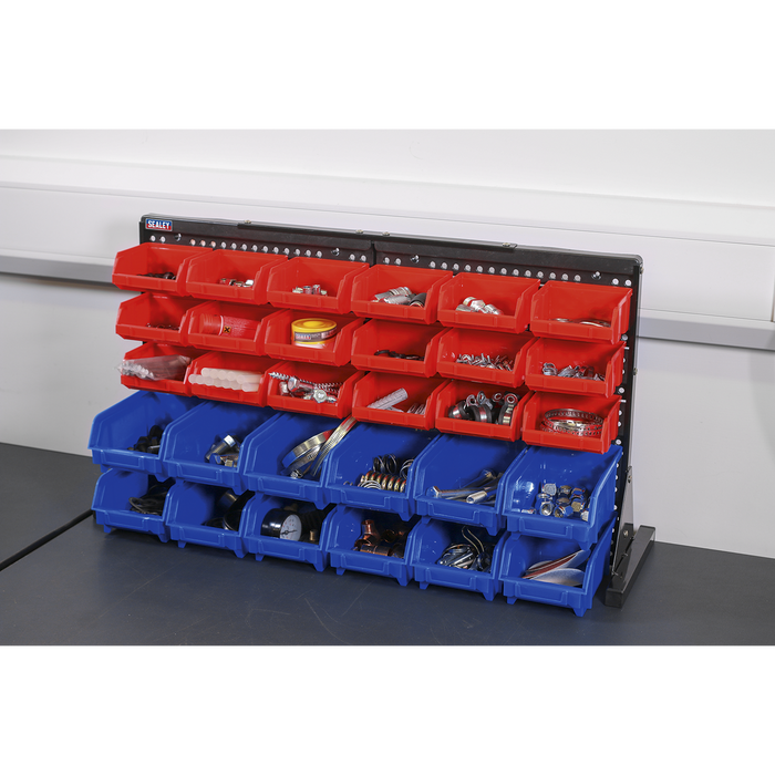 Bench Mounting Bin Storage System with 30 Bins | TPS1218