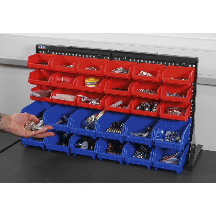 Bench Mounting Bin Storage System with 30 Bins | TPS1218
