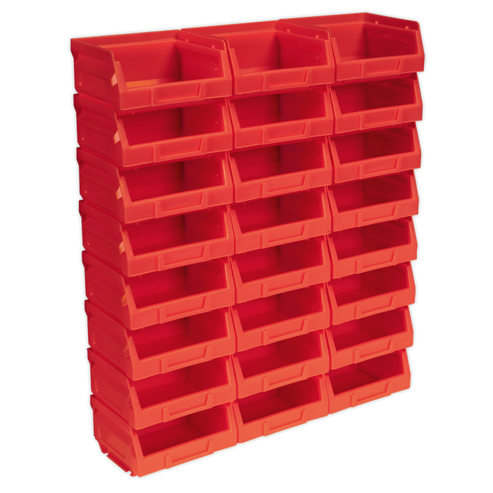 Plastic Storage Bin 105 x 85 x 55mm, Red - Pack of 24 | TPS124R