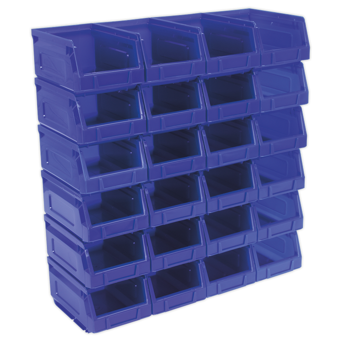Plastic Storage Bin 105 x 165 x 85mm, Blue - Pack of 24 | TPS224B