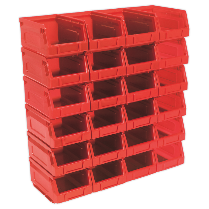 Plastic Storage Bin 105 x 165 x 85mm, Red - Pack of 24 | TPS224R
