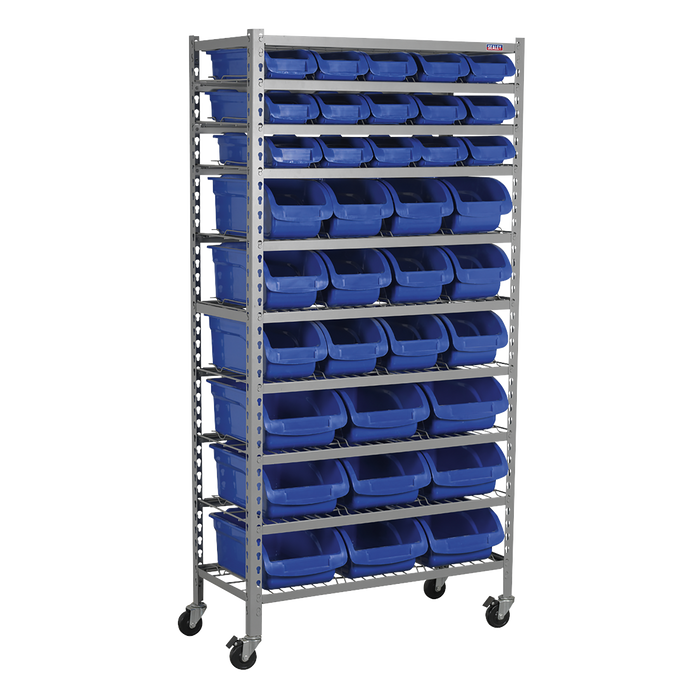 Mobile Bin Storage System with 36 Bins | TPS36