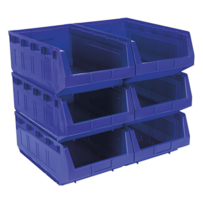 Plastic Storage Bin 310 x 500 x 190mm, Blue - Pack of 6 | TPS56B