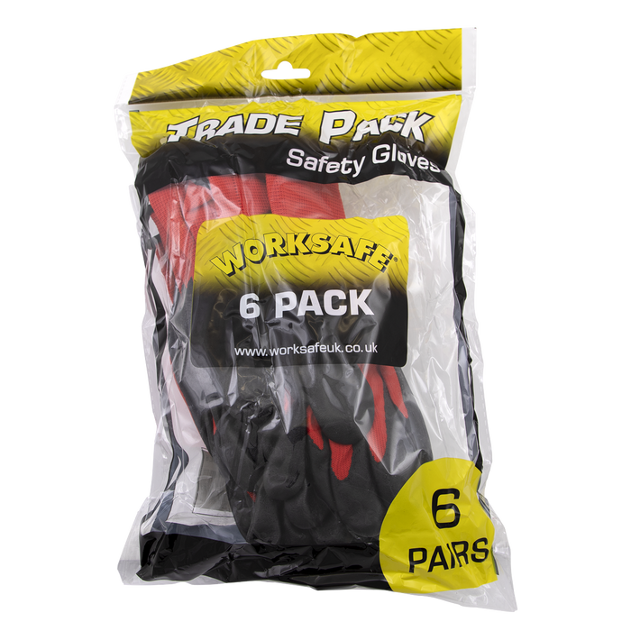 Worksafe® Nitrile Foam Gloves, Large - Pack of 6 Pairs | TSP125L/6
