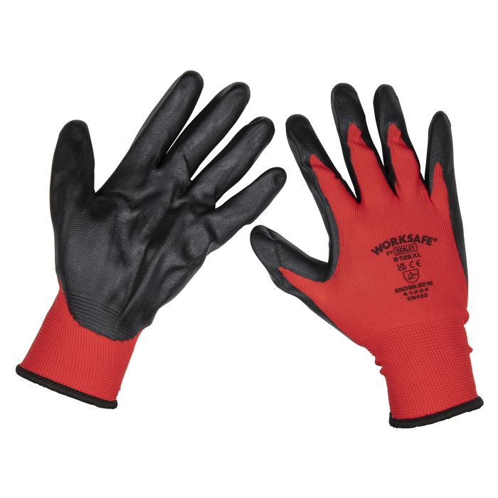 Worksafe® Nitrile Palm Gloves, X-Large - Pack of 6 Pairs | TSP125XL/6