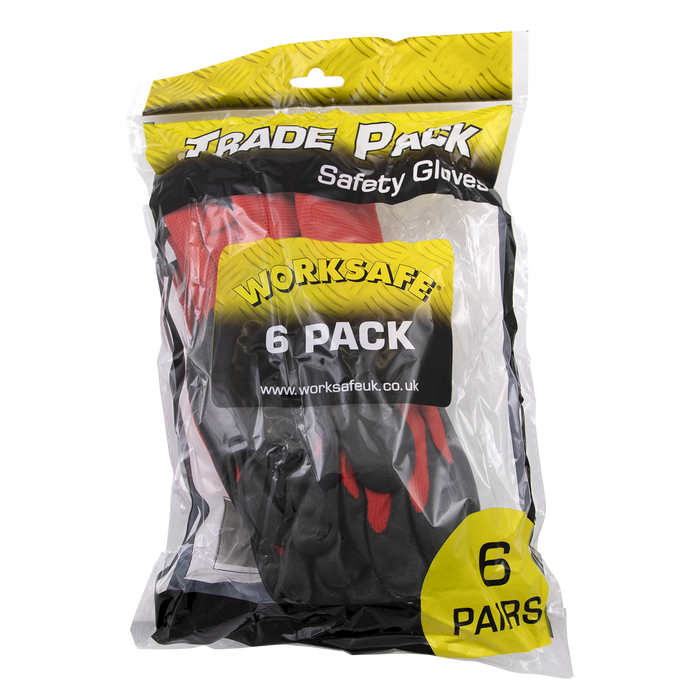 Worksafe® Nitrile Palm Gloves, X-Large - Pack of 6 Pairs | TSP125XL/6