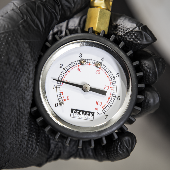 Tyre Pressure Gauge with Clip-On Chuck | TST/PG6