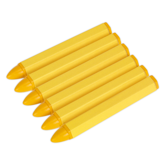 Tyre Marking Crayon, Yellow - Pack of 6 | TST14