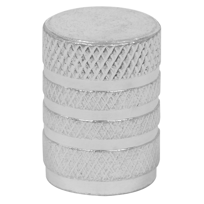 Aluminium Valve Cap 4pc - Silver Anodised | VCA4