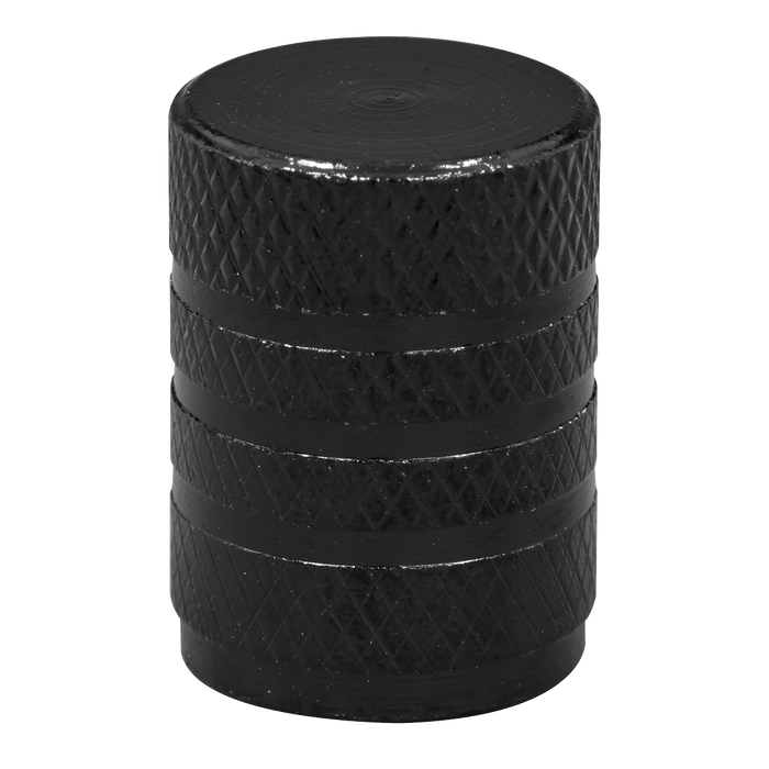 Aluminium Valve Cap 4pc - Black Anodised | VCB4
