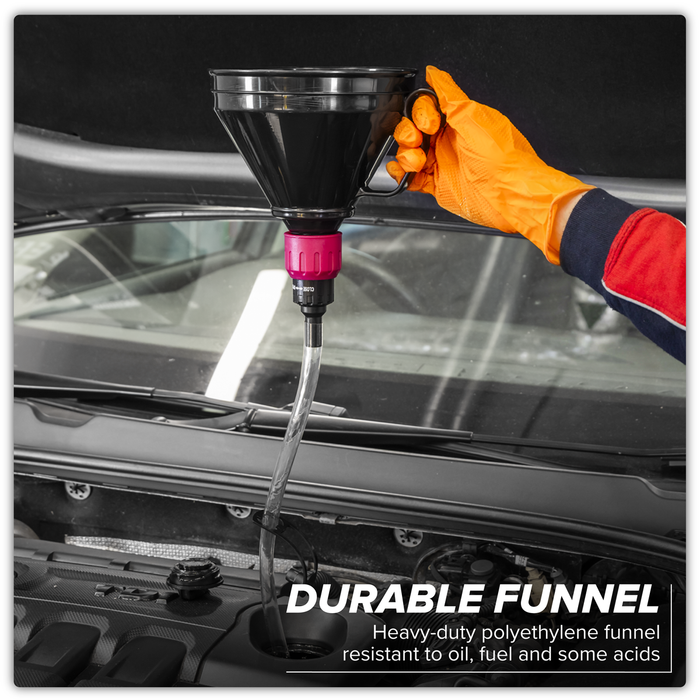 Valved Flexible Spout Funnel with Filter 160mm | VFF1