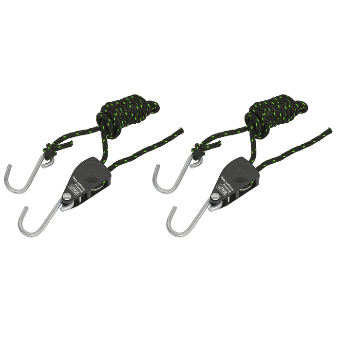 Ratchet Parts Hanger/Tie Down with S-Shaped Hooks 2m - Pack of 2 | VS0114