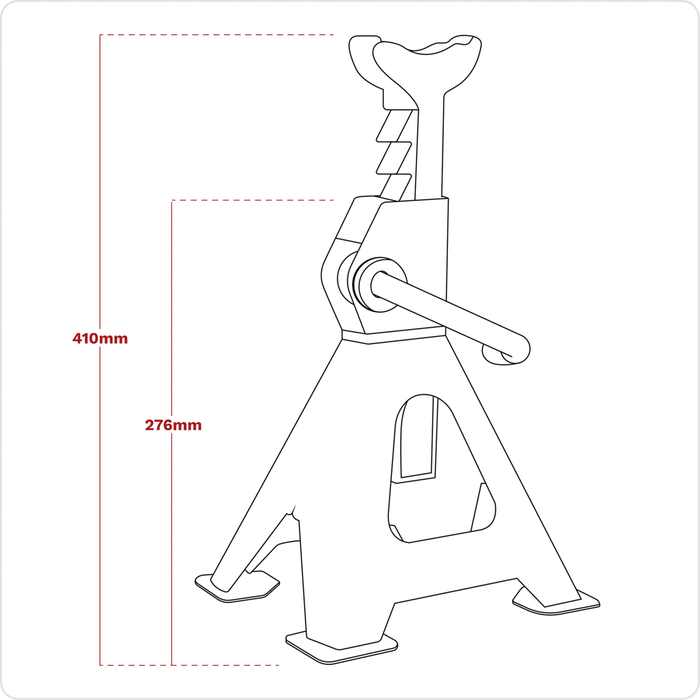 Ratchet Type Axle Stands (Pair) 2 Tonne Capacity per Stand - Blue | VS2002BL