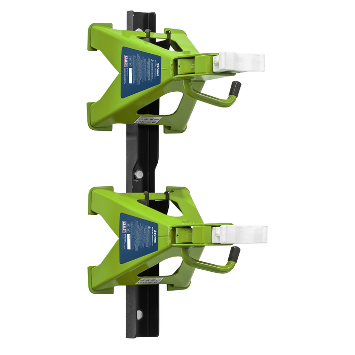 Axle Stand & Axle Stand Storage Rack Combo 3 Tonne - Hi-Vis Green | VS2003HVCOMBO